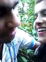 Desi Tamil girlfriend Fucking her Lover in the Forest