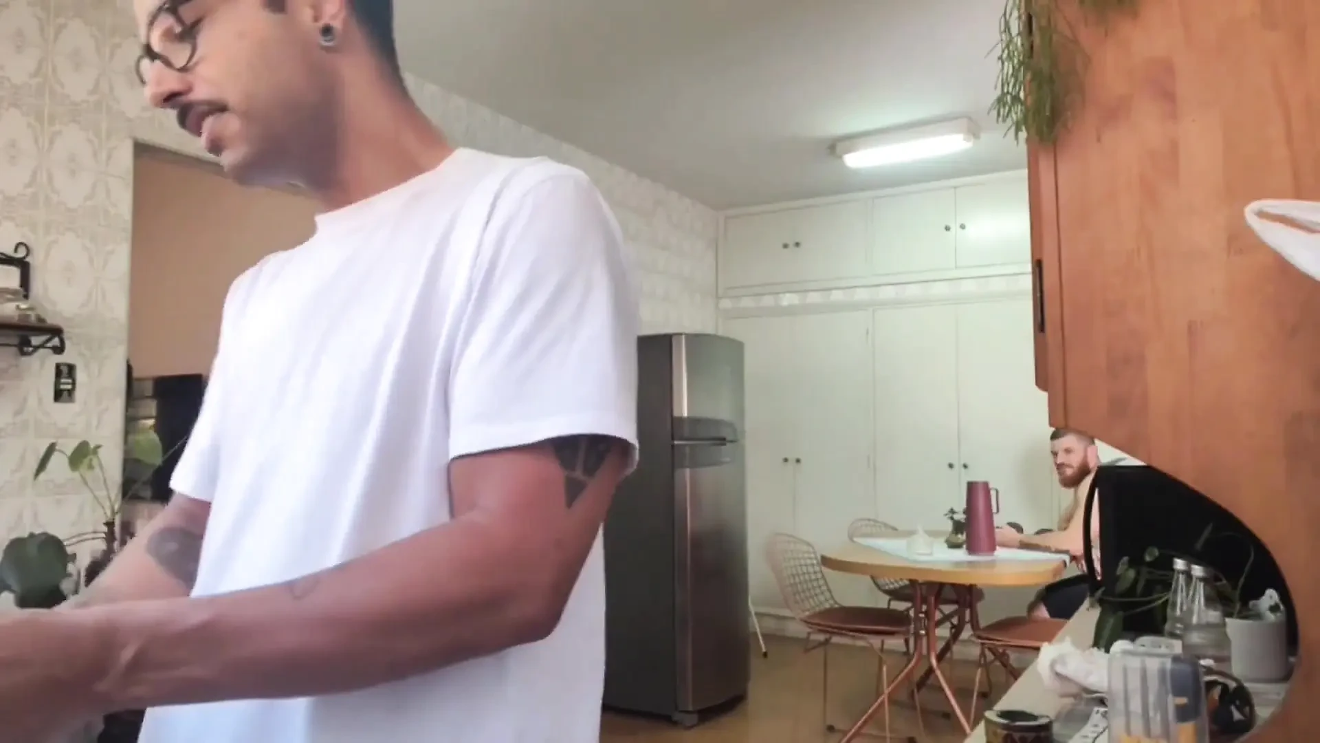 Fucking the Cuckold’s Wife While He Washes the Dishes and He Didn’t Even Notice