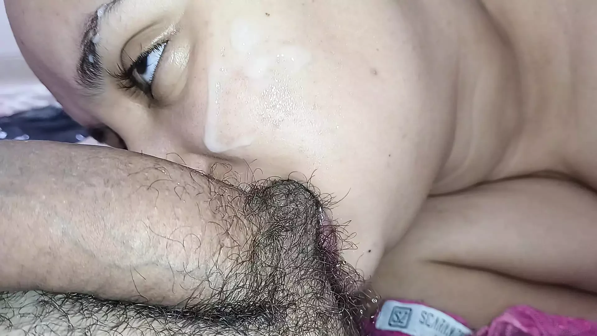 SUCKING THE BALLS UNTIL THE CUCKOLD SPURTS CREAMPIE IN YOUR SLUT COCK