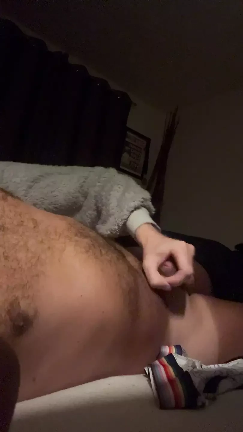 Finally roommate touch my dick and make me cum