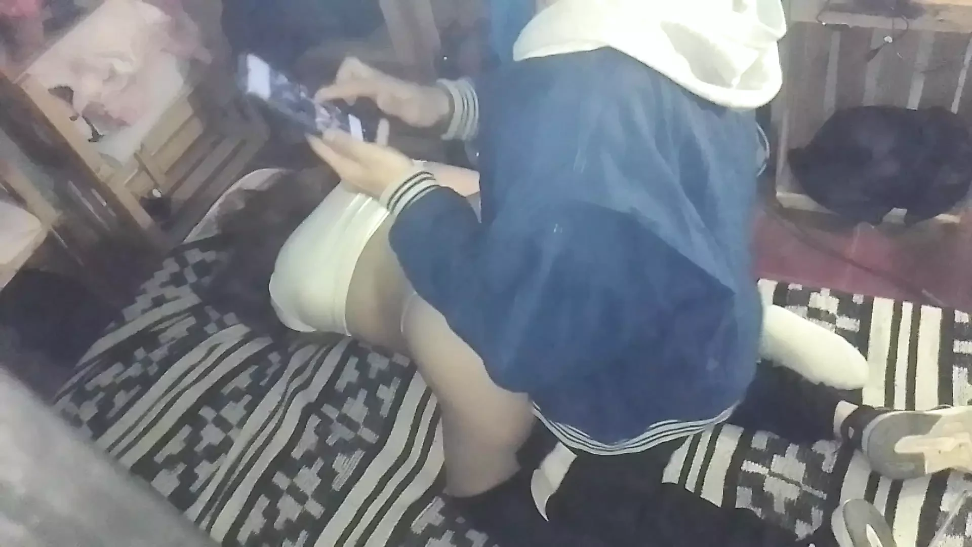 my girlfriend’s troll puts on a thong and provokes me